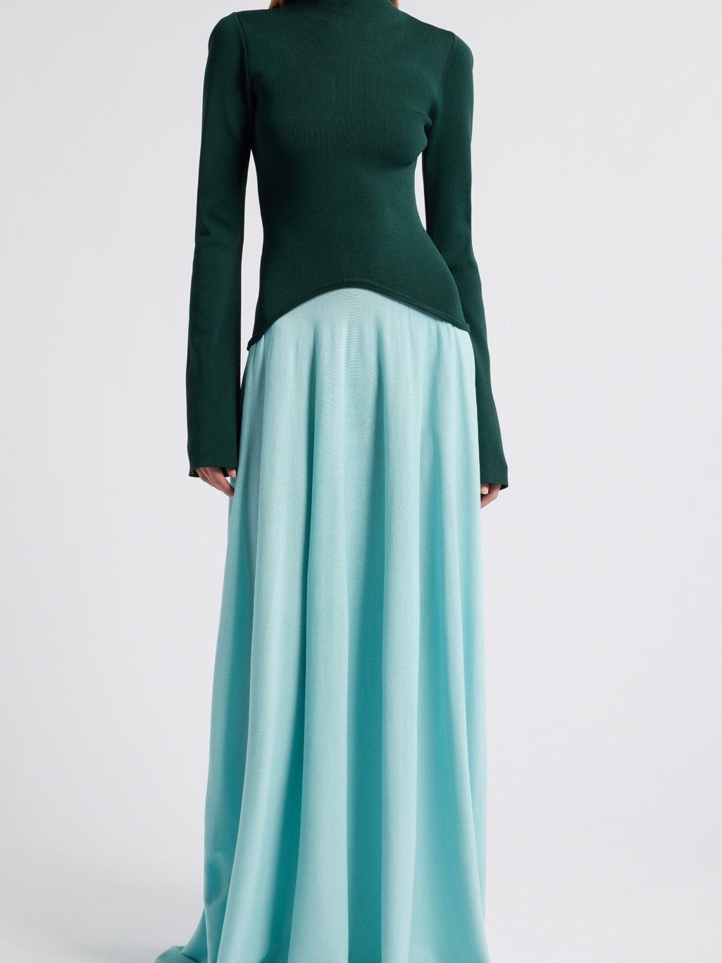 Solid & Striped Aqua Maxi Skirt